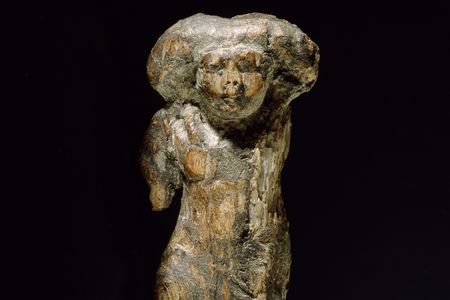 A small ivory statuette previously found in a different tomb in Hierakonpolis.  The Daily Mail has photos of objects found at the new site.
