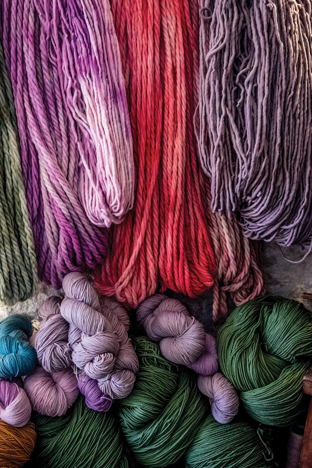 Dyed wool