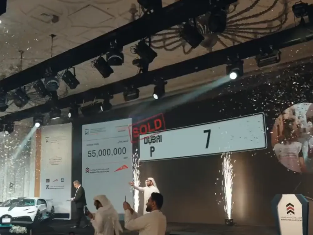 Screenshot from video taken at Emirates Auction sale in Dubai