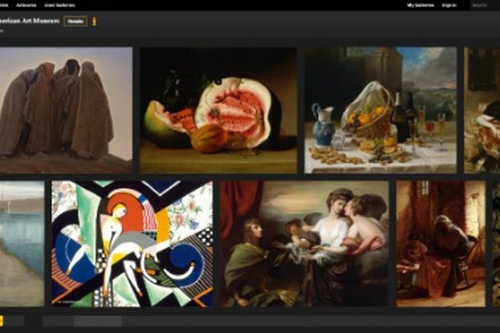 As part of the Google Art Project, you can now virtually wander the halls of the American Art Museum and see remarkably detailed reproductions of hundreds of works
