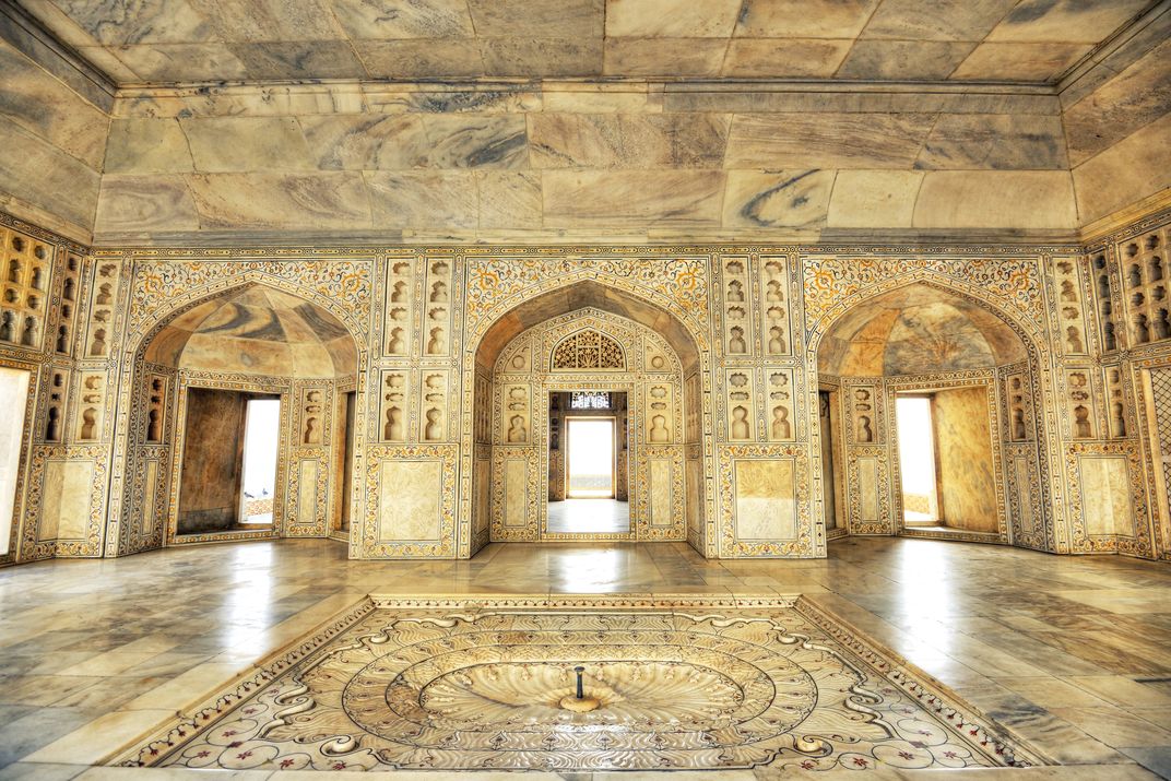 Room of marble in Agra's Red Fort