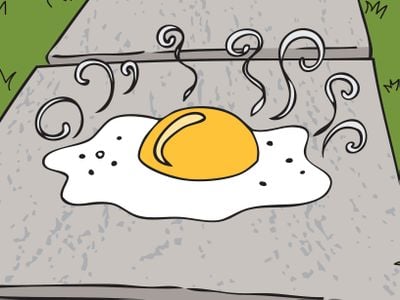 Although the saying, "it's hot enough to fry an egg on the sidewalk," has been a common expression for over a century, it likely has never actually been hot enough to cook an egg on pavement. 
