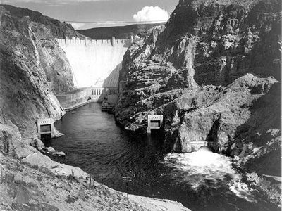 The Hoover Dam in 1933