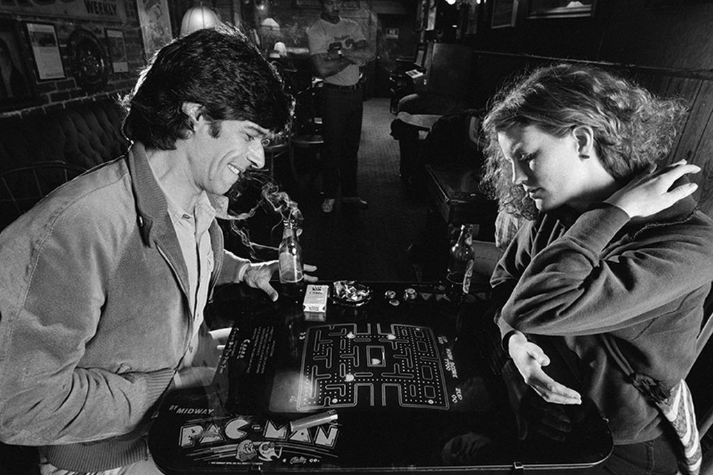 Couple playing Pac-Man