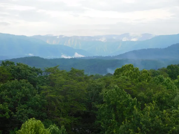 View of the Smoky Mountains in Pigeon Forge, Tennessee. thumbnail