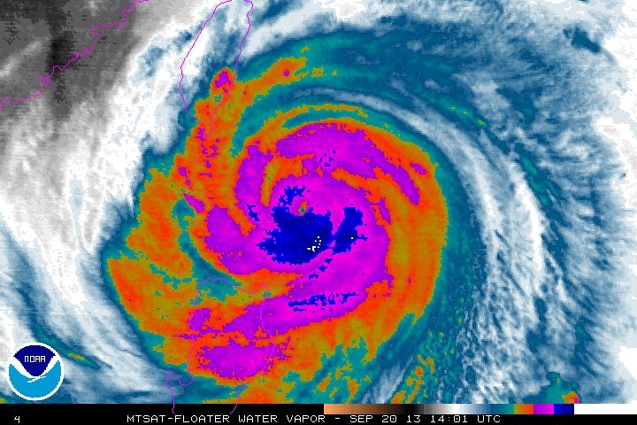 Hurricane Usagi as of 8 am eastern time, 8 pm local time