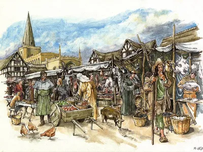 An illustration of life in medieval Cambridge
