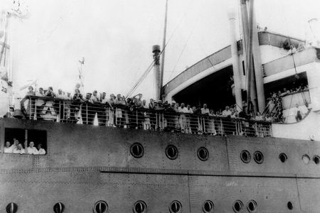 A 1939 photo of German Jewish refugees aboard the German liner Saint Louis.