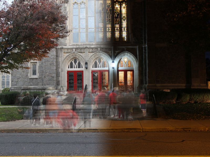 A Church From Day to Night in Emmaus, Pennsylvania Smithsonian Photo