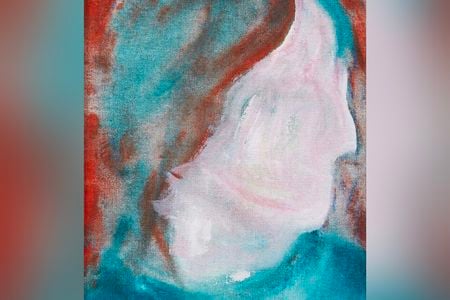 The painting is one of 47 in the pop star's D Heads series.