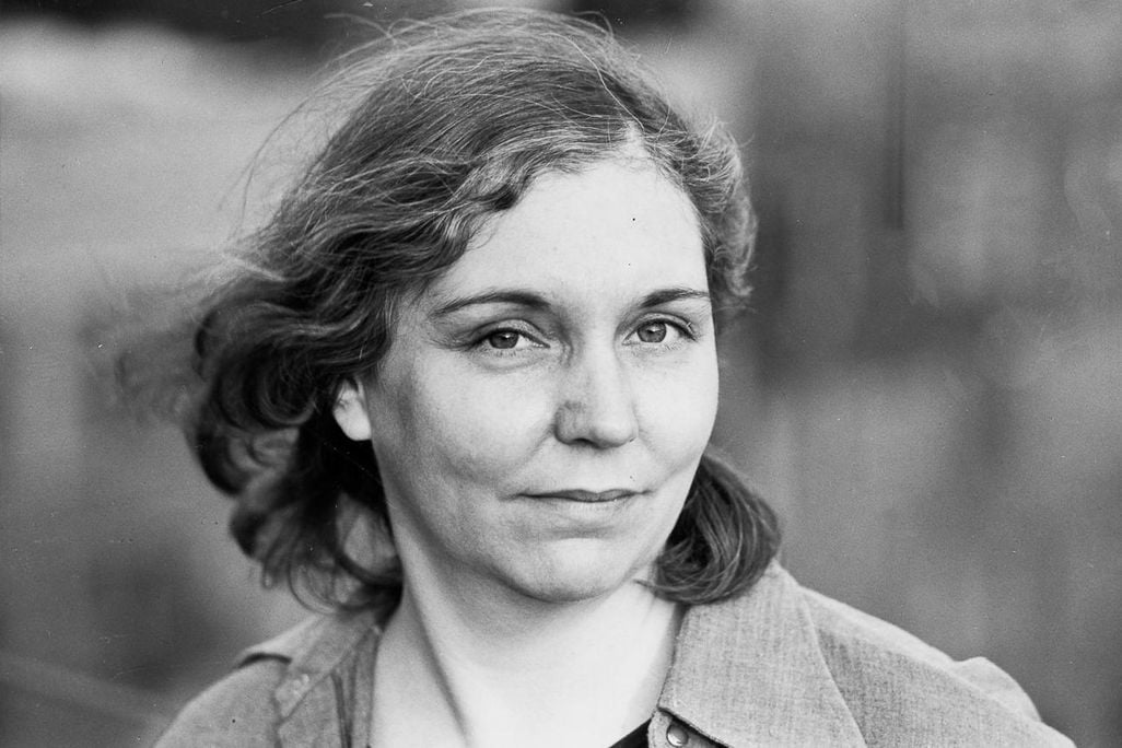 Nancy Holt on a New York City rooftop in October 1977