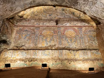 Researchers say the mural, uncovered near the Colosseum, is one of a kind.