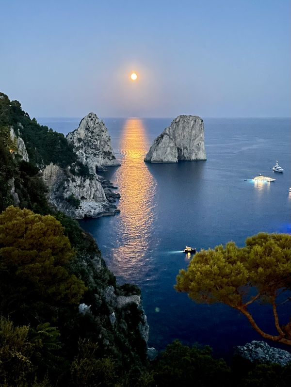 Capri under a full moon thumbnail
