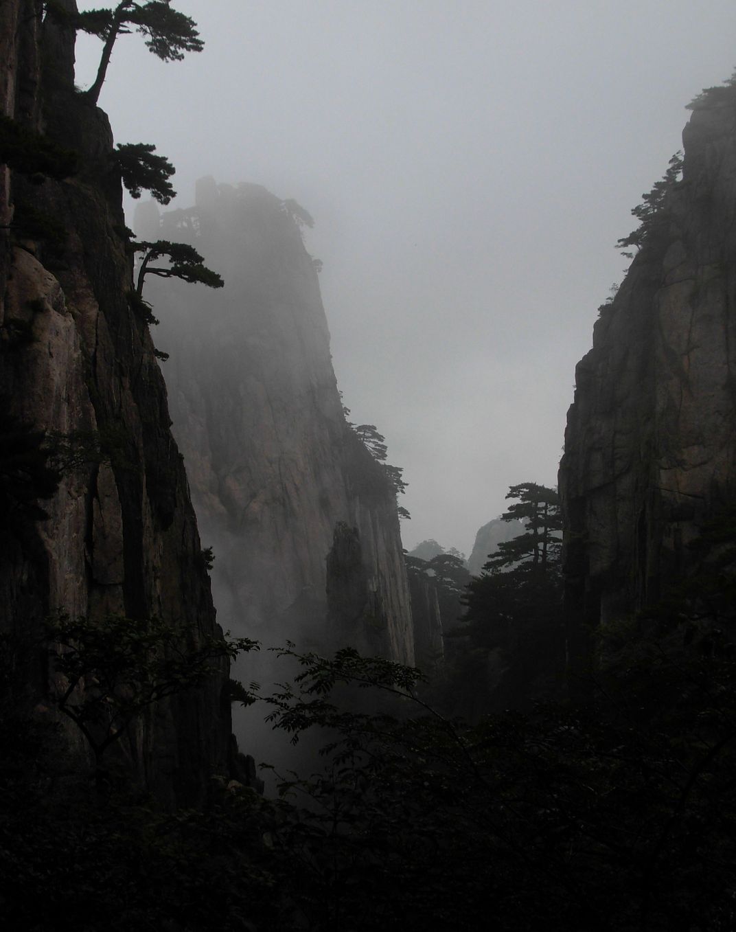Mists part on Huang Shan, the Yellow Mountain, in Anhui Province, China ...