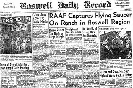 On July 8, 1947, a headline in the local paper in Roswell, New Mexico ignited 70 years of "flying saucer" sightings.
