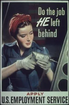 Posters aimed to recruit women to jobs left vacant by drafted men during the war.