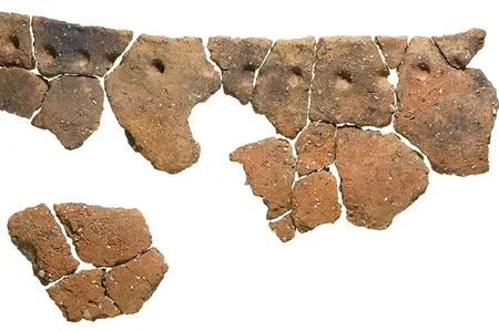 Fragments of a large early Neolithic vessel that was likely used to process meat stew