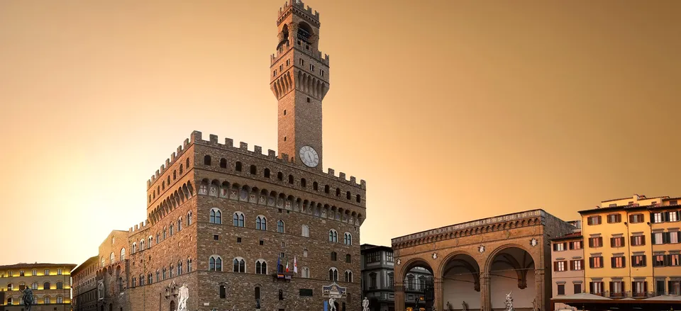  The Palazzo Vecchio at dusk, Florence 