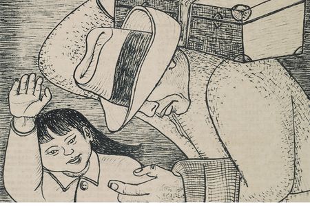 Detail of page 3 of Trek Vol. 1, no. 2, 1943 February. Esther McCoy papers 1876-1990, Archives of American Art, Smithsonian Institution.