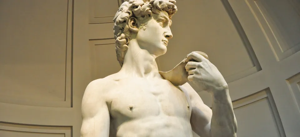 Michelangelo's <i>David</i> in the Accademia in Florence 