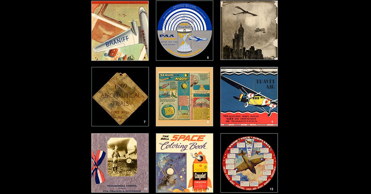 The History of Aviation in Posters, Brochures, Badges and Ticket 