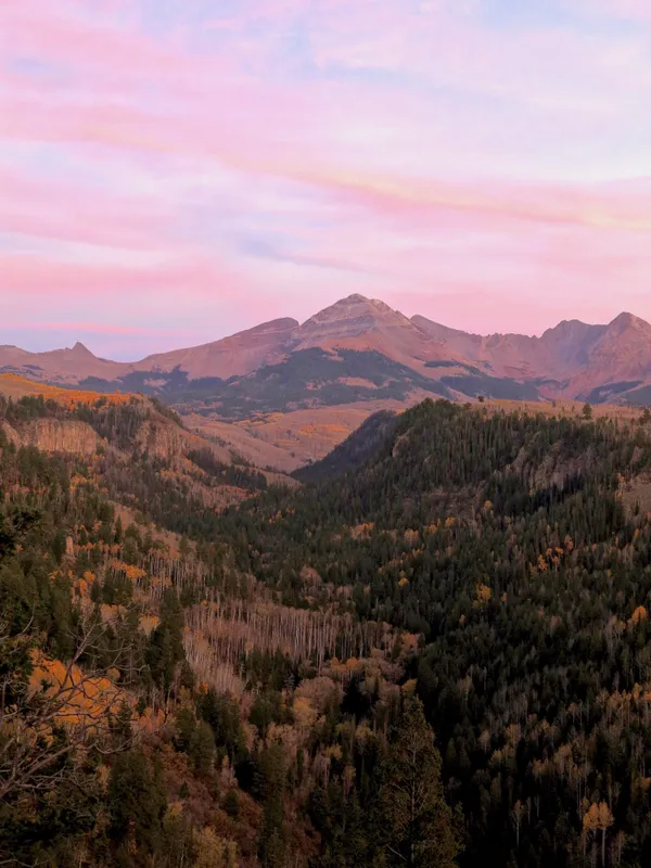 A southwest, sunset on a sacred mountain of the Navajo thumbnail