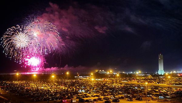 4th of July Fireworks at Jones Beach, NY. thumbnail