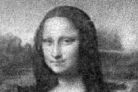 Slow-moving clumps of bacteria form the darker regions of the portrait, while fast-moving, spaced-out bacteria form the lighter regions