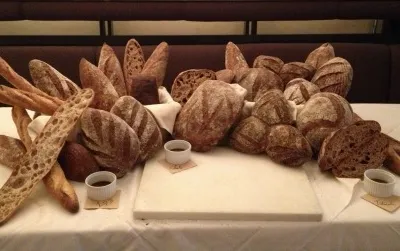 A display of whole wheat bread at the Washington State University-Mount Vernon Bread Lab, in Blue Hill, New York