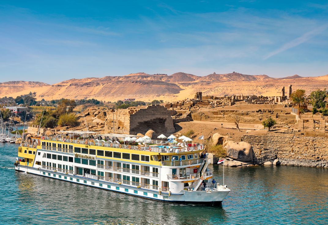 Cruise ship on the Nile River in Egypt