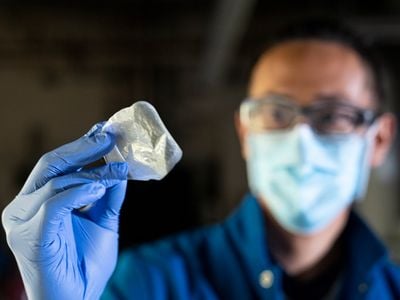 The enzyme-enhanced plastic film had the same strength and flexibility as a standard plastic grocery bag. 