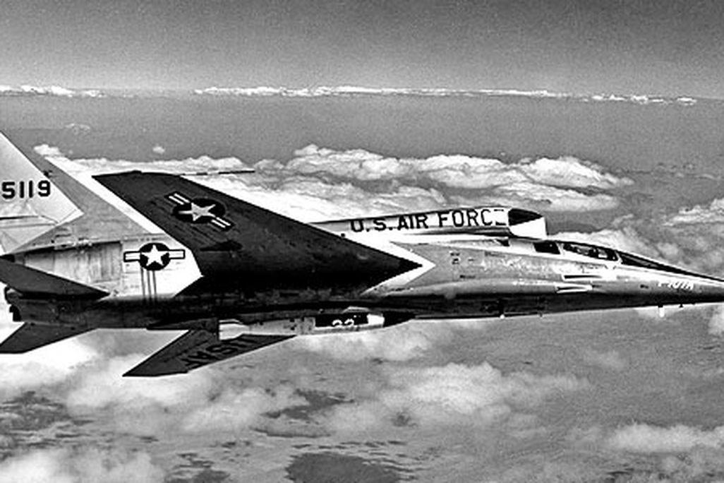 Although an F-107A pilot would have had difficulty checking his six, he probably could have outrun his adversary. In 1956 tests, the aircraft reached Mach 2.