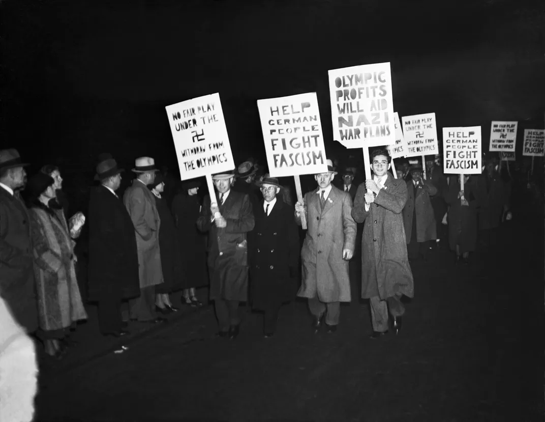 Anti-fascist parade in the U.S.