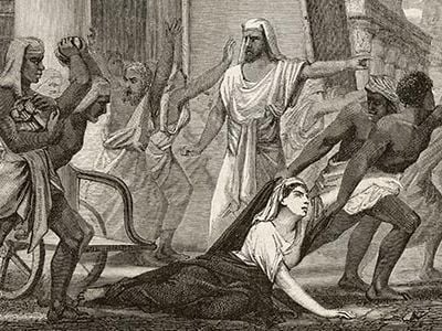 On the streets of Alexandria, Egypt, a mob led by Peter the Lector brutally murdered Hypatia, one of the last great thinkers of ancient Alexandria.