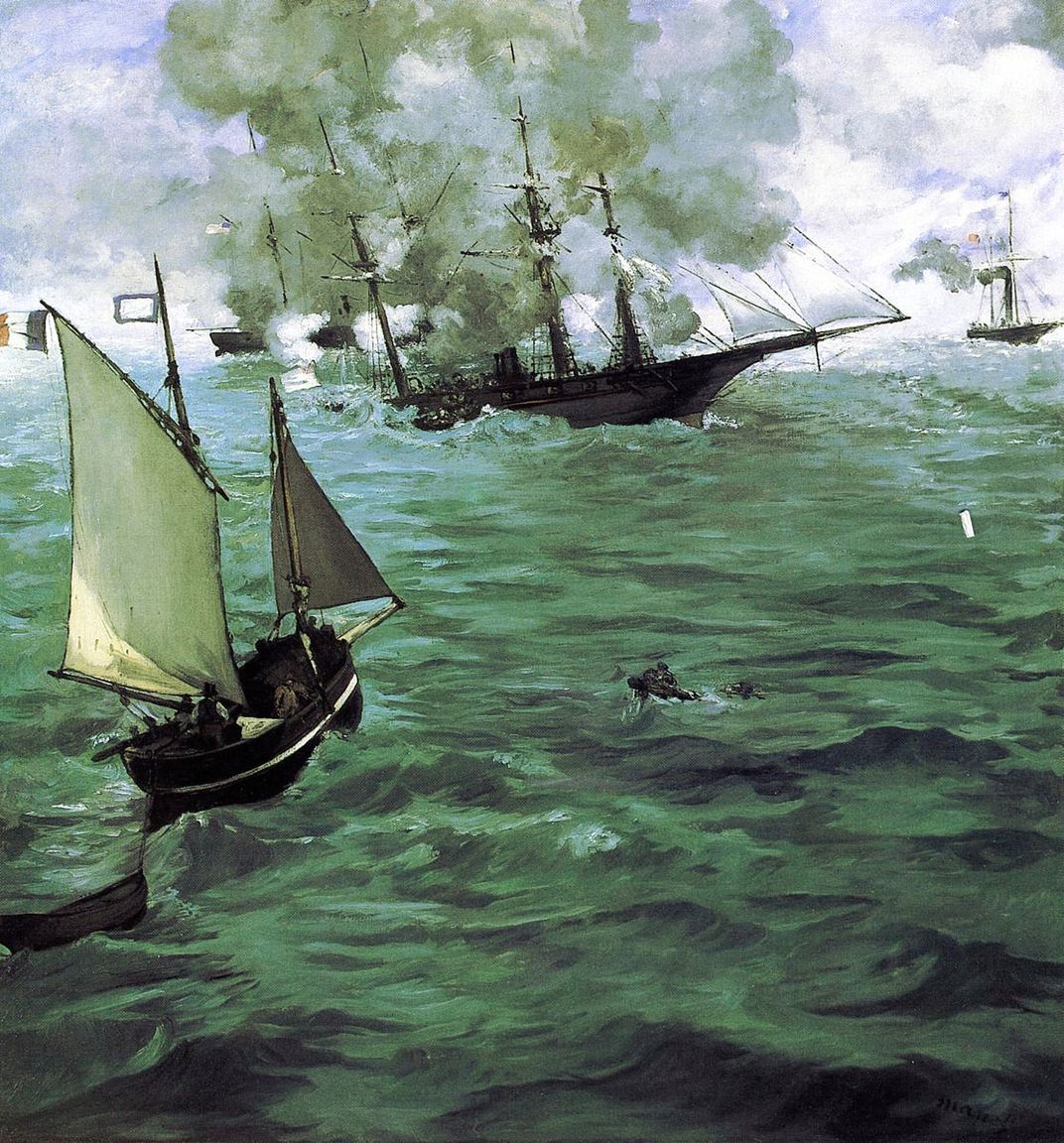 Édouard Manet, The Battle of the Kearsarge and the Alabama, 1864