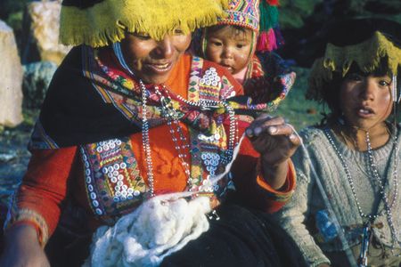Pacchanta's Maria Merma Gonzalo practices weaving techniques that have changed little in 500 years.
