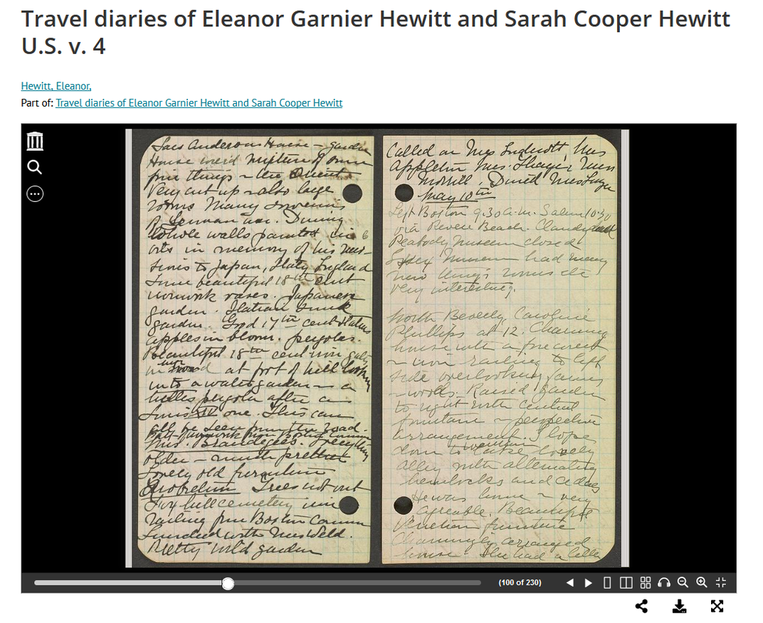 A screenshot showing two diary pages full of handwriting.