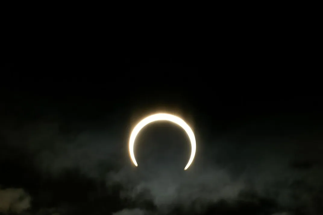 A partial solar eclipse in Hyogo, Japan, May 2012