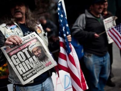 Newspaper headlines in New York, where people react to the news that Osama bin Laden was killed in a raid in Pakistan.