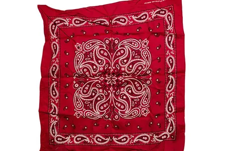 The classic Turkey red, sported by everyone from Rosie the Riveter to Tupac Shakur. 