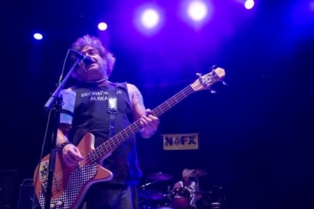 NOFX&#39;s Mike &quot;Fat Mike&quot;&nbsp;Burkett, one of the new museum&#39;s founders, performing in August&nbsp;