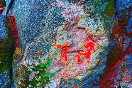 Images of human figures are visible in the Bronze Age paintings.