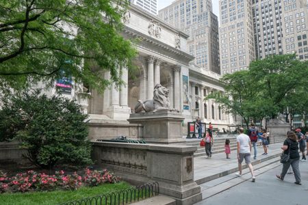 The main branch of the NYPL, located on Fifth Avenue in midtown Manhattan.