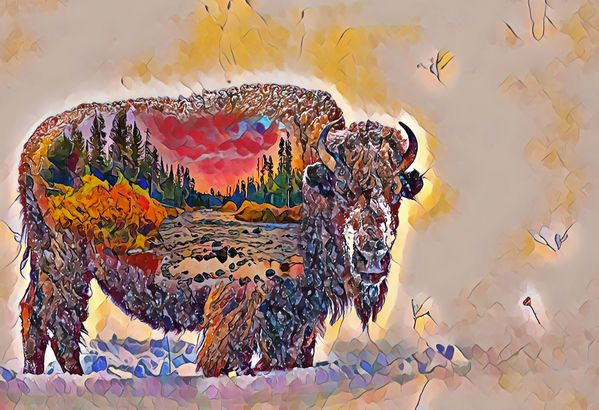 Yellowstone, winter and autumn. thumbnail