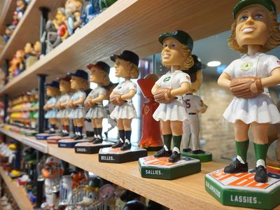 Bobbleheads of the All-American Girls Professional Baseball League teams