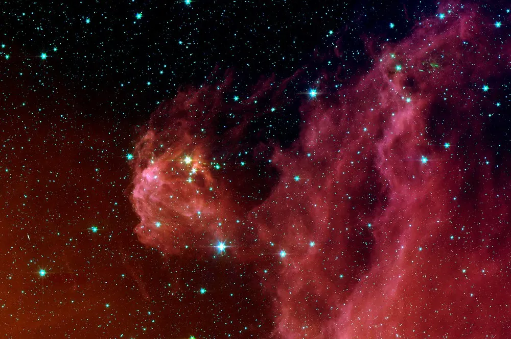 Star formation in the constellation Orion as photographed in infrared by NASA's Spitzer Space Telescope