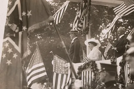 Woodrow Wilson and his second wife, Edith, in 1916