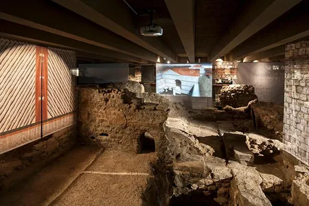 Remains of the archaeological crypt of Ile de la Cité