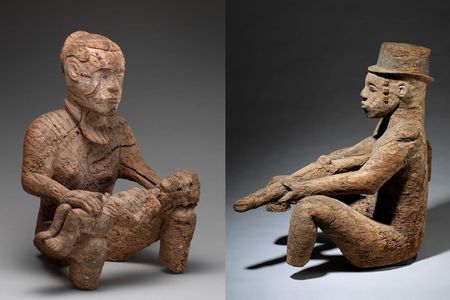 When we first saw these two figures together at the Met's Mbembe art show in 2014, says the Smithsonian's Kevin Dumouchelle, "it was clear these works likely were from the same slit gong."
