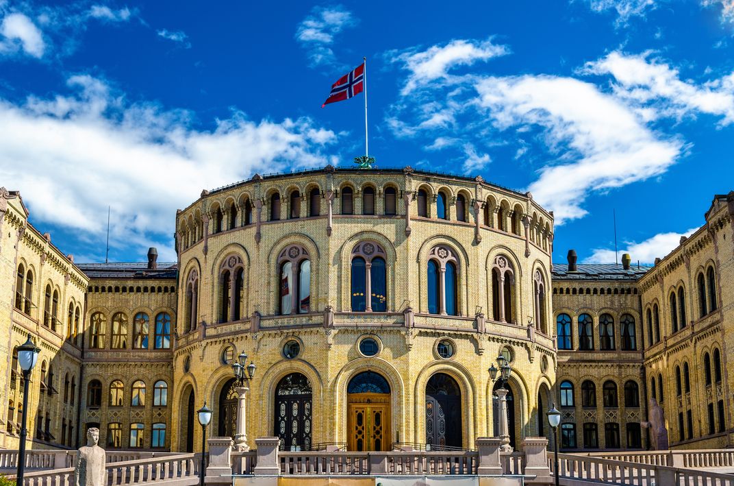 The Norwegian Parliament, or Storting, in Oslo